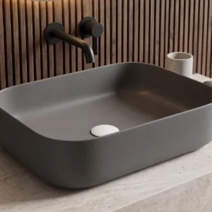 Art Basin Price in Bangladesh | Counter Top Basin in Bangladesh | ম্যাট গ্রে বেসিন | Sanitary Mart BD - Top Sanitary Shop in Bangladesh